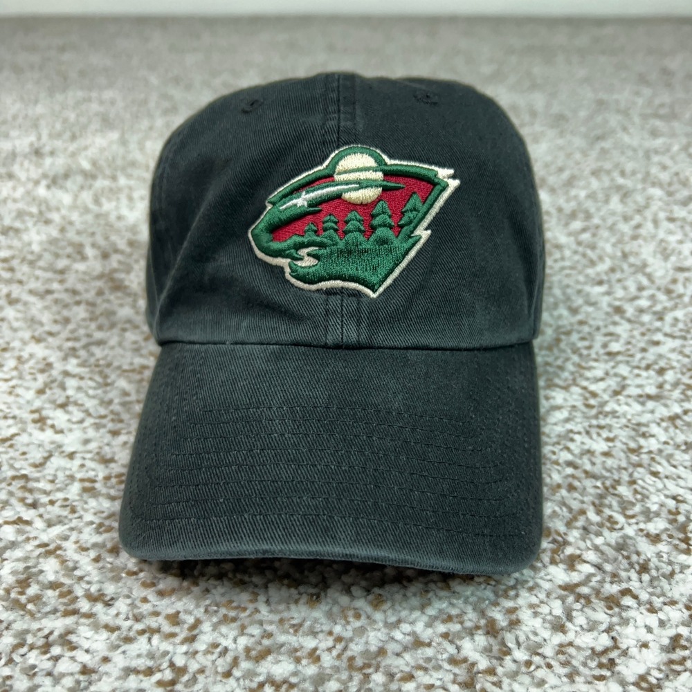 Minnesota Wild Hat Mens One Size Black 47 Brand NHL Hockey Adjustable Dad Cap